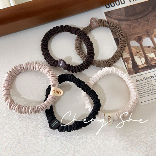 Fashionable minimalist high elasticity cute bun headband intestinal hair tie elastic band for women, durable hair tie