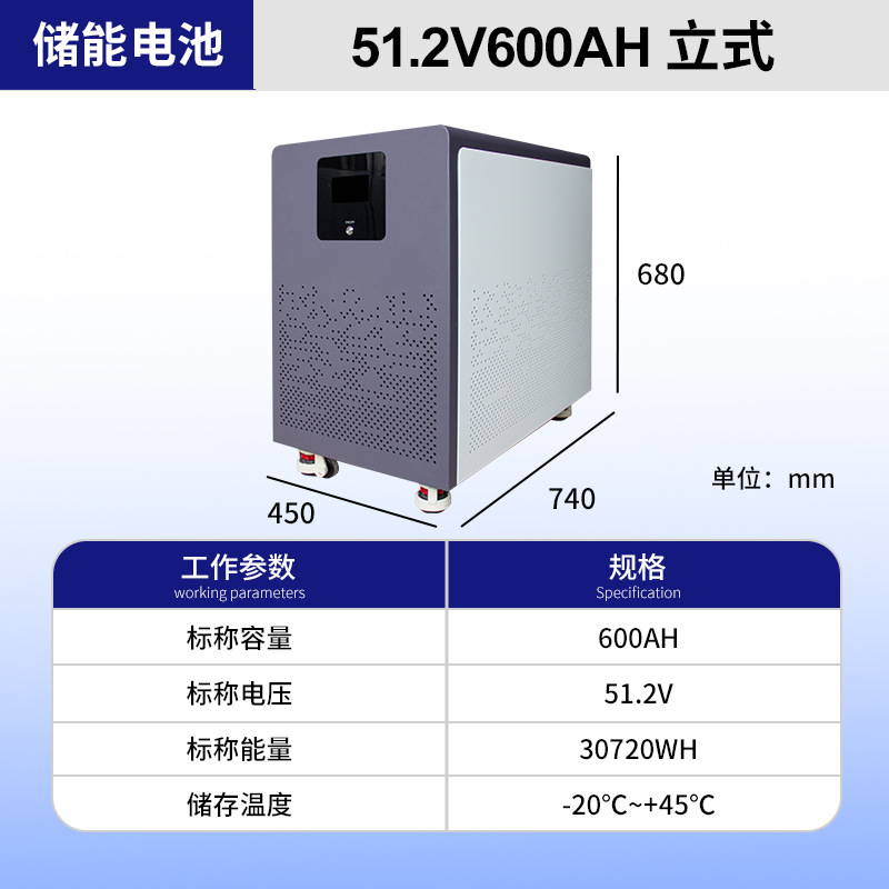 Batería de fosfato de hierro y litio montada en rack 51.2V Batería de almacenamiento de energía de ingeniería de sistemas de generación de energía domésticos fuera de la red de gran capacidad image 12