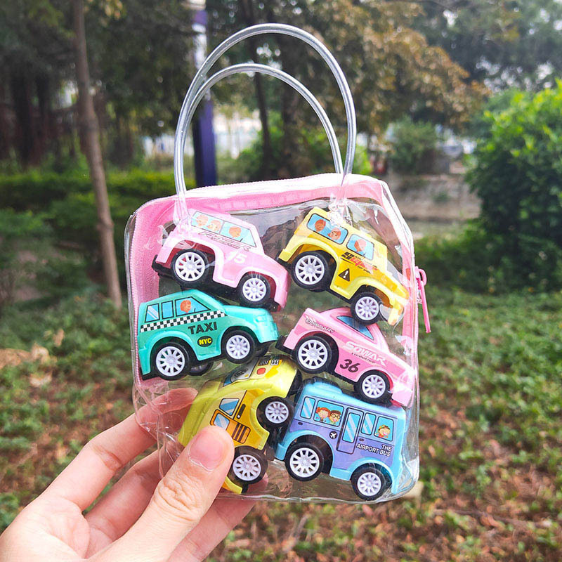 子供の漫画ミニ慣性プルバックカーセットおもちゃの車バッグギフトクリエイティブ子供のおもちゃメーカー卸売|undefined