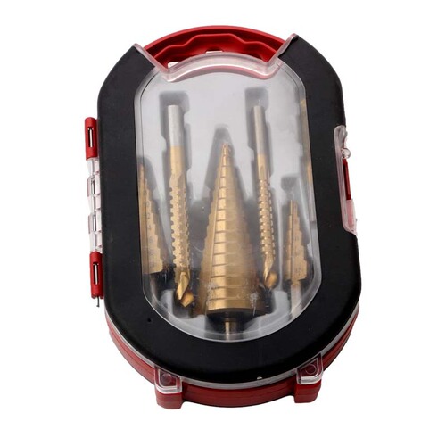 6pc combination of 3 step drills and 3 serrated drills cross-border 6-piece set pagoda reamer drill woodworking hole opener