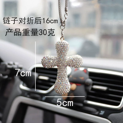 Cross-Border Hot Selling Internet Celebrity Car hanging - white-fat-cross