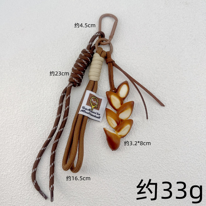 Comida de simulación de viento ins, bolsa de superficie de agua alcalina transfronteriza miu, colgante de chocolate, joyería, llavero de personalidad linda