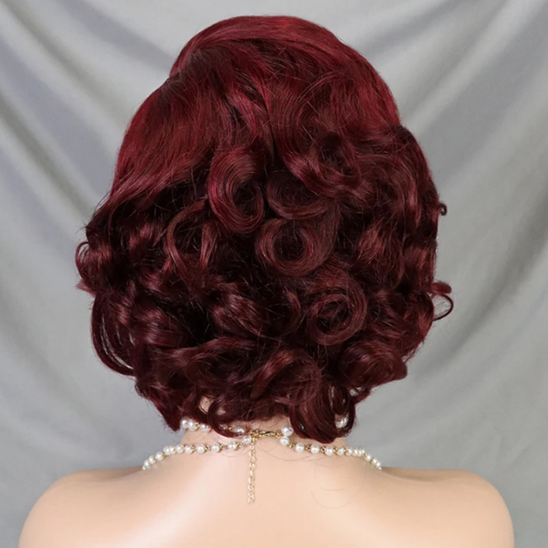 250g Weight Full Head Wigs Wig & Hair Extension Type Wigs Wig Accessories Short Curly Hair Wig Hairstyle Real Hair Hair Material Casual, Street Occasion Women's Gender Simple Style Style Women's Simple Style Casual Street Real Hair Short Curly Hair Wigs 13