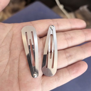 New Thickened Korean-Style Stainless Steel Water Drop Clip Bb Clip Crochet Embroidery Song Brocade Hairpin Base Clip DIY Hairpin Wholesale