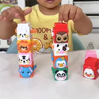 Пресс Jenga, милые мультяшные животные, Jenga, забавные трансформирующиеся строительные блоки, детские игрушки для раннего образования