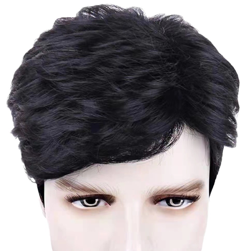 Juuksepikendused, lahkulöömisega küljetukk, lühikesed meeste parukad, keemilisest kiust, kõrge temperatuuriga traadist parukad, tootjate lemmikud_voghion.com