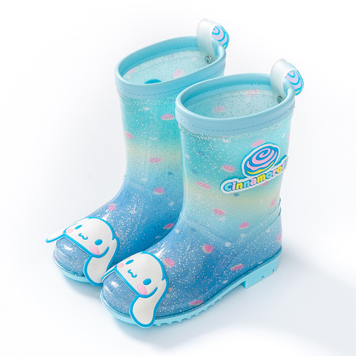 Sanrio Four Seasons Children's Rain Boots Kyoya Cat Rain Boots for Girls, Non-Slip, Kindergarten and Primary School Students, Fashion Wholesale