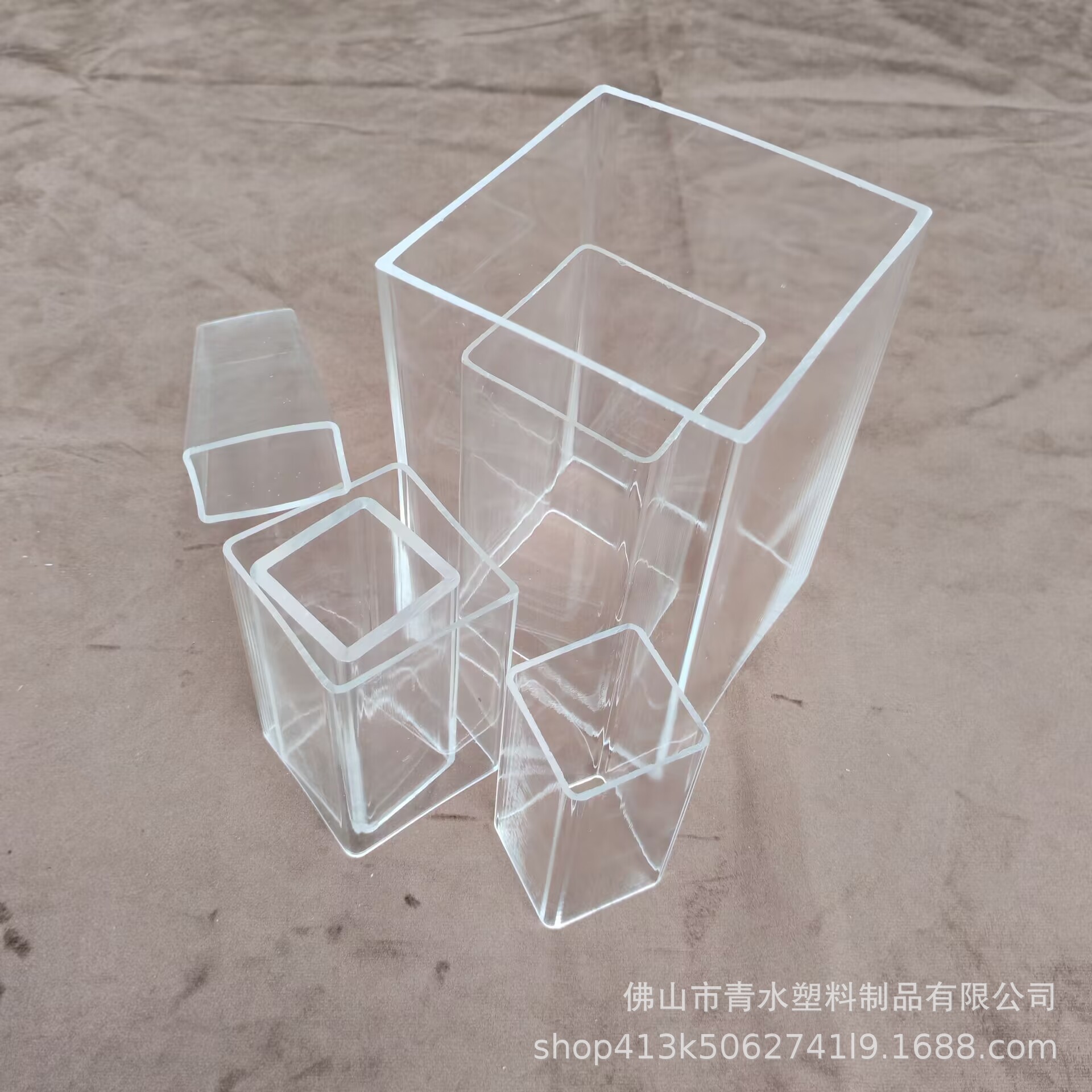 5mm厚高透明亚克力有机玻璃方形管pmma正方管机器人外罩底座加工