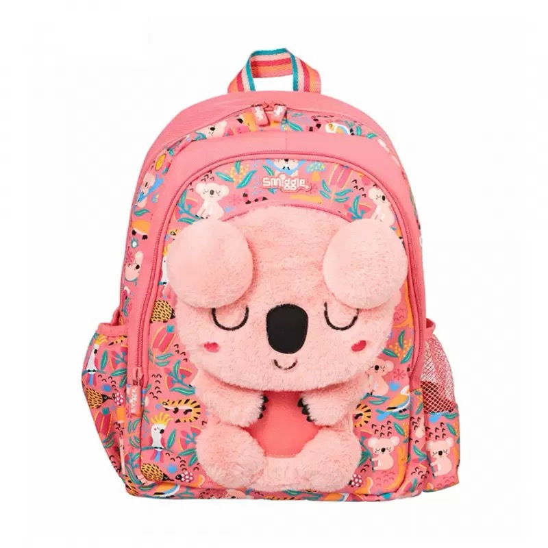 Australia Smiggle caricatura mochila de tamaño medio jardín de infantes mochila de hombro 3D con sombrero de caricatura