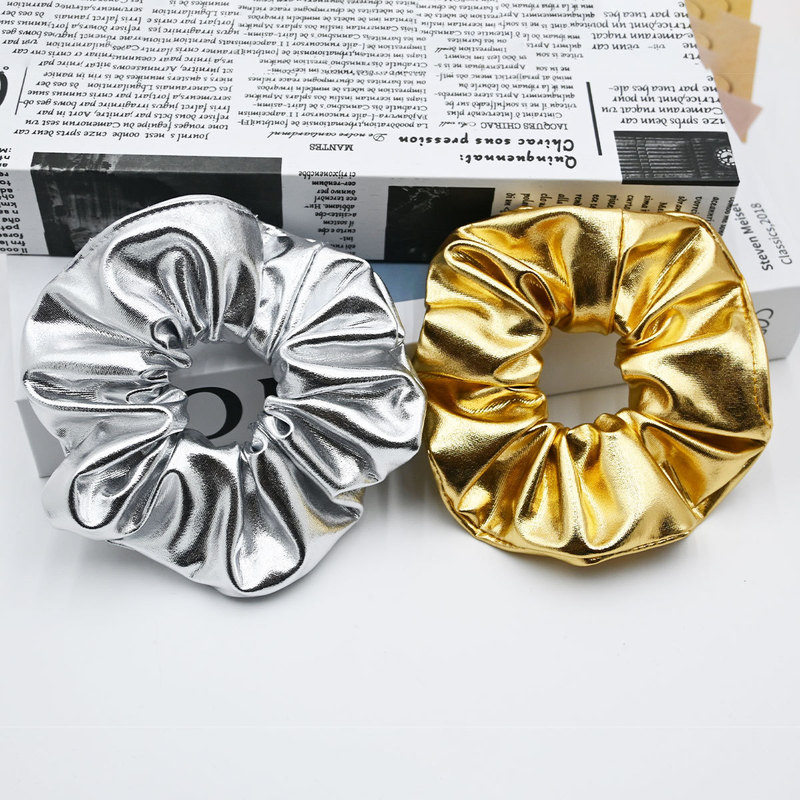 Cross-Border New Large Silver Hair Tie with a High-End Feel, Light Luxury Korean Style Women's Ponytail Hair Tie Wholesale Cross-Border New Large Silver Hair Tie with a High-End Feel, Light Luxury Korean Style Women's Ponytail Hair Tie Wholesale