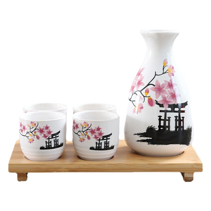 Ceramic Liquor Wine Set Wine Pot Four Cups 250 ml Gift Box Wine Set