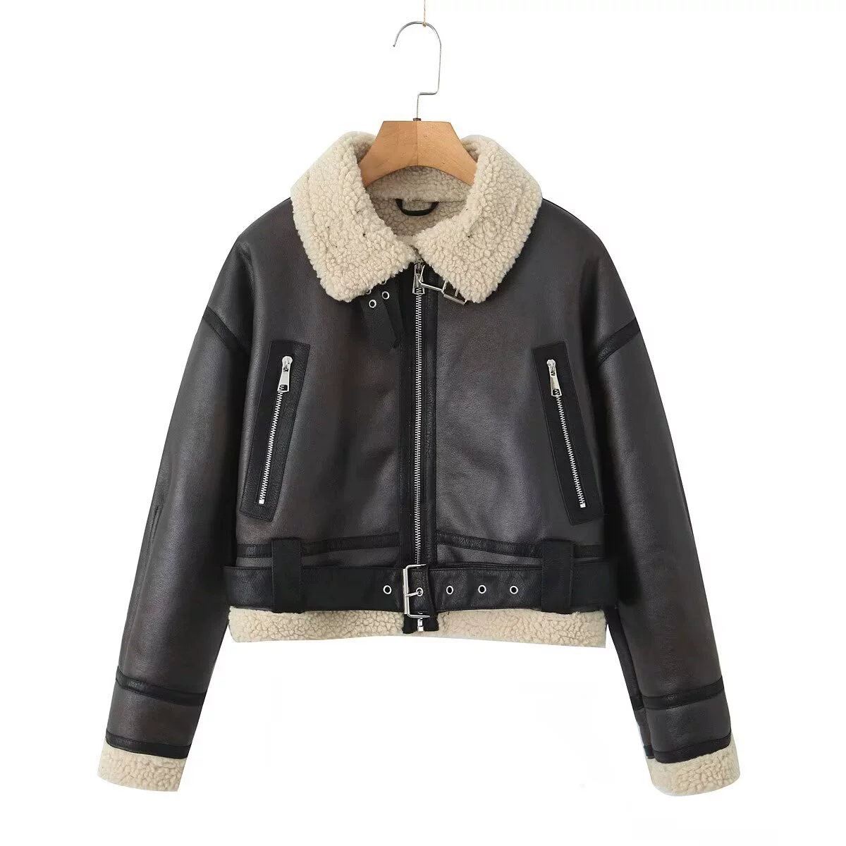 Winter Double-Sided Velvet Windproof Jacket, European Style, Thicker Insulation