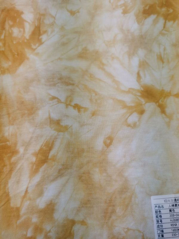 HJ20859人綿スパンデックス汗布30S 30d手作業染め220GSMファッション婦人服ニット生地DIY|undefined