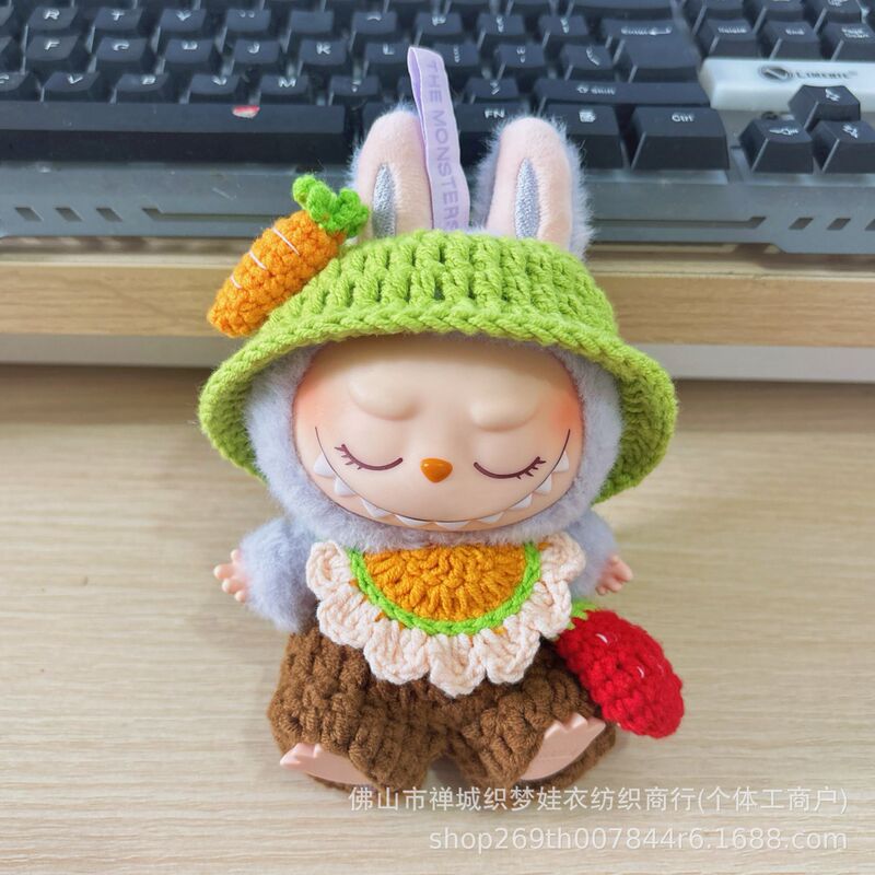 Labubu Sitting Party Doll Clothes Labubu Macaron 2Nd Generation Sitting Vinyl Doll Clothes Replacement Outfit Skirt