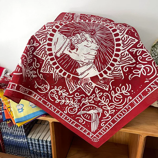 Pure Cotton 55 * 55CM American retro printed square scarf hip hop Hip Hop Hip Hop scarf ameikaji motorcycle scarf face towel