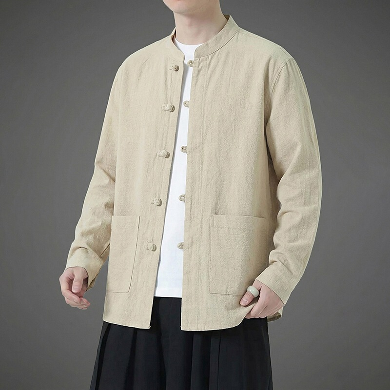 New Coordinates 2026 Spring/Summer Wave 6: New Chinese-Style Hanfu Cotton and Linen Long-Sleeve and Short-Sleeve Series in Gray New Coordinates 2026 Spring/Summer Wave 6: New Chinese-Style Hanfu Cotton and Linen Long-Sleeve and Short-Sleeve Series in Gray