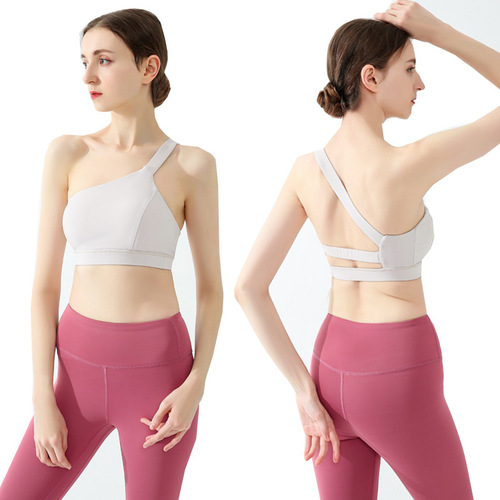  new yoga chest-wrapped shock-proof one-shoulder quick-drying sports fitness sling beautiful back running foreign trade vest