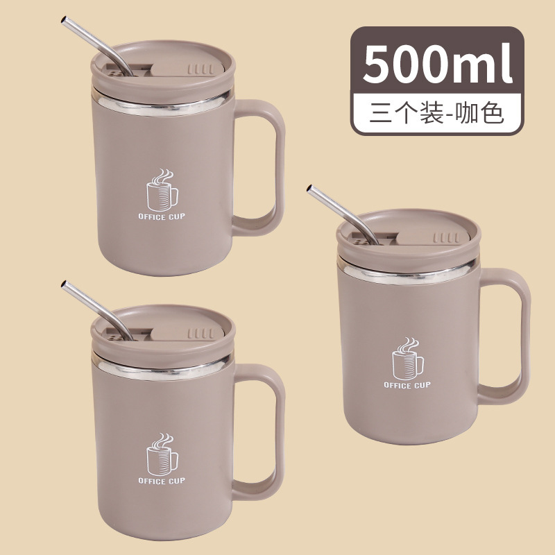 新款不锈钢咖啡杯男女简约个性马克杯办公便携带盖咖啡杯工厂供应|undefined