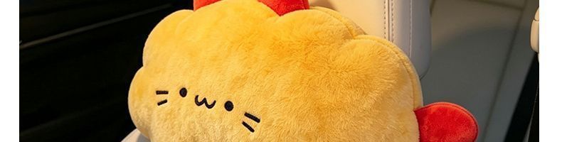 Headrest suitable for all seasons, same style lumbar support cushion, waist-protecting pillow, cartoon car seat cushion, cute car pillow