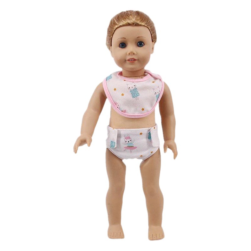 Nuevo Conjunto de Ropa Interior para Muñeca Americana de 18 Pulgadas (43 cm), Ropa Interior para Muñeca Xiafu, Toalla de Saliva, Venta al por Mayor