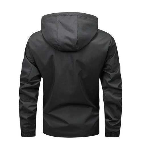 Spring and Autumn New Men's Jacket Overcoat Hooded Loose Casual Embroidered Baseball Top Trendy Top Foreign Trade Cross-border Wholesale