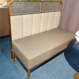 厂家特价商用茶楼餐厅轻奢北欧靠墙长椅咖啡奶茶饭店卡座沙发桌椅