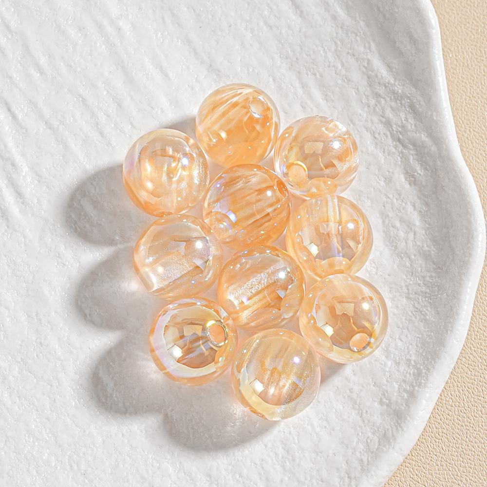 【20-30 piezas】Cuentas brillantes finas para manualidades, cuentas con orificio para cadena de teléfono, accesorios para cuentas, piezas pequeñas al por mayor