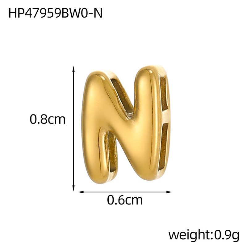 ヨーロッパとアメリカの国境を越えた売れ筋中空小文字ペンダントステンレス鋼メッキ 18 K ゴールド気質パーソナライズされたミニアクセサリー卸売|undefined