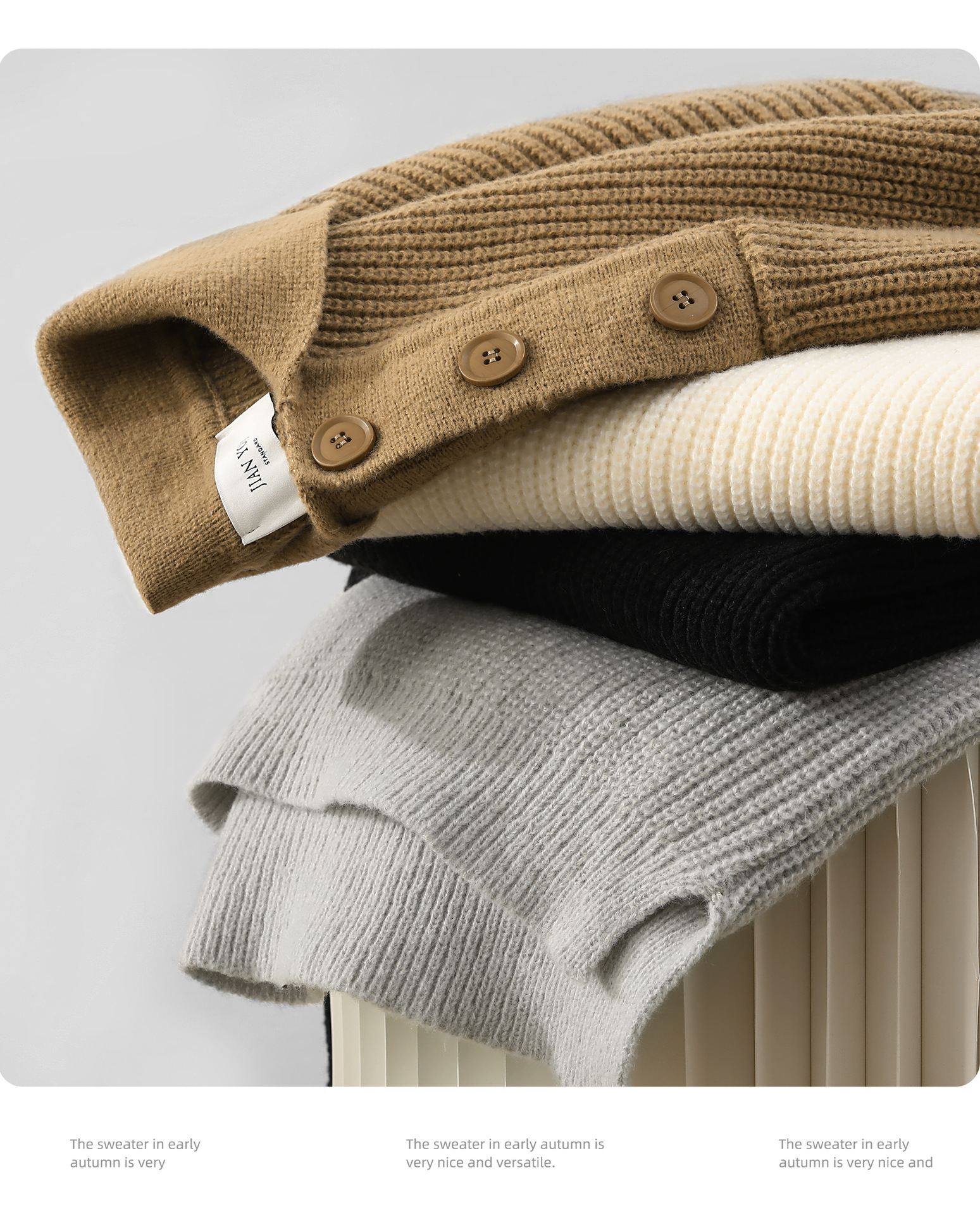 Men's Plus Size Polo Knit Sweater Casual Long Sleeve Pullover_voghion.com