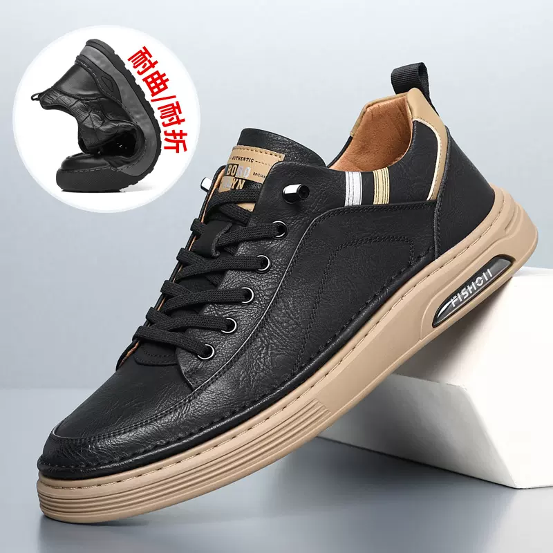 夏季板鞋男软底男款鞋子潮流百搭运动防滑男士休闲鞋透气男鞋批发