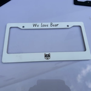 Cross-Border American Standard License Plate Frame, Plastic License Plate Holder, Can Be Printed with Logo, Car Decoration Frame, Anti-Falling Design