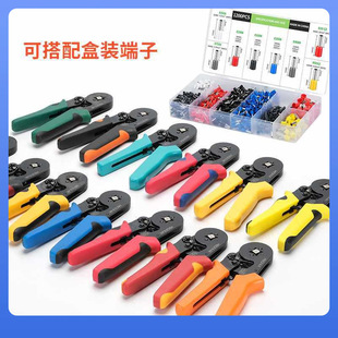 ✅ Cross-Border Hardware Tool Tube Terminal Crimping Pliers Hsc 6-4A Multifunctional Ratchet Wiring Crimping Pliers