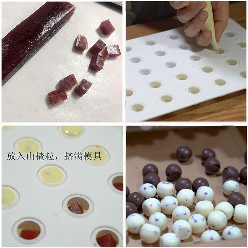 球形半圆形硅胶模具椰子粉壳奶冻慕斯雪糕DIY巧克力蛋糕布丁装饰|undefined