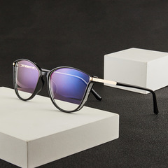 新款跨境熱銷tr90貓眼框架光學眼鏡配防藍光鏡片近視眼鏡框架7041