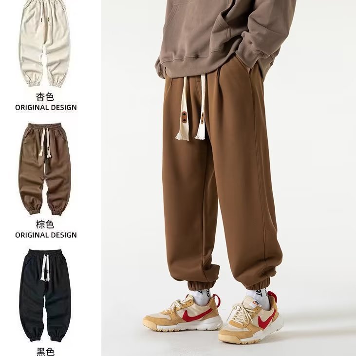 2024 pantalones casuales de todo fósforo para hombres de moda, pantalones casuales de pierna recta sueltos para hombres, pantalones con corsé, pantalones de hombre de moda de Hong Kong