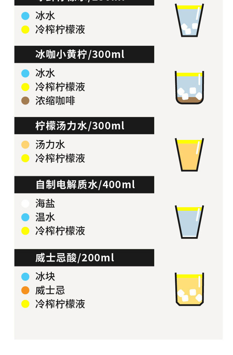 Cold Pressed Lemon Juice Concentrate Fragrant Lemon Liquid Sachets 10ml x 15 Portable Drink Mix details