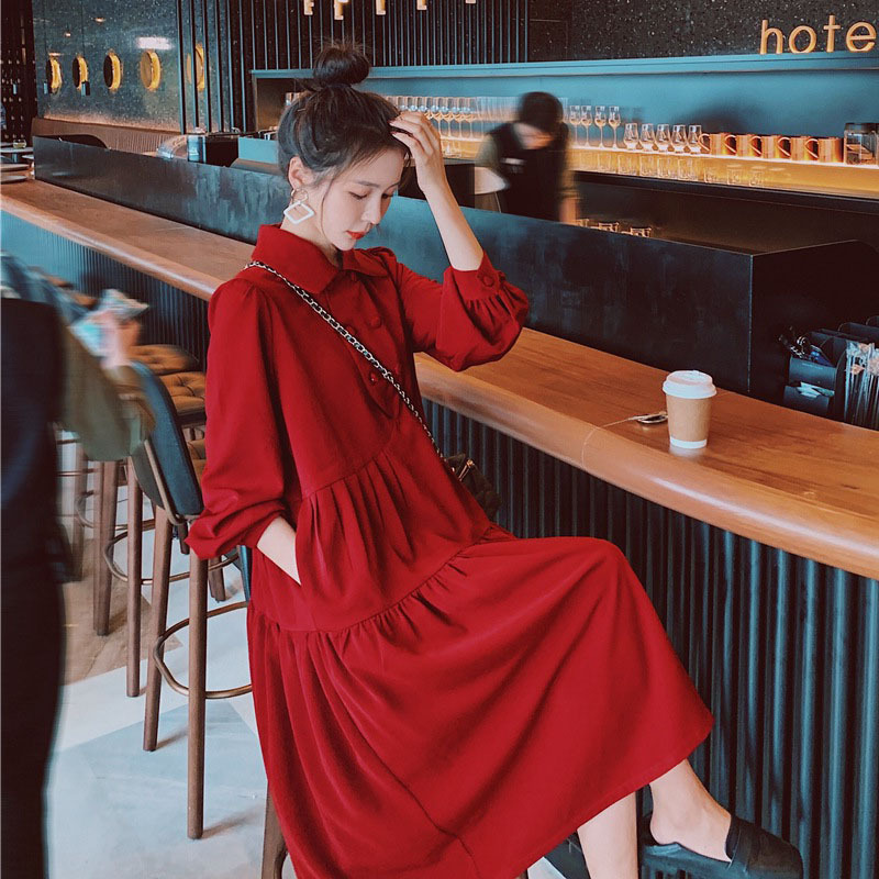 Maternity Wear, Age-Reducing Nursing Dress, Autumn Red New Year Maternity Dress, Red Wedding Dress, Toast Dress Maternity Wear, Age-Reducing Nursing Dress, Autumn Red New Year Maternity Dress, Red Wedding Dress, Toast Dress