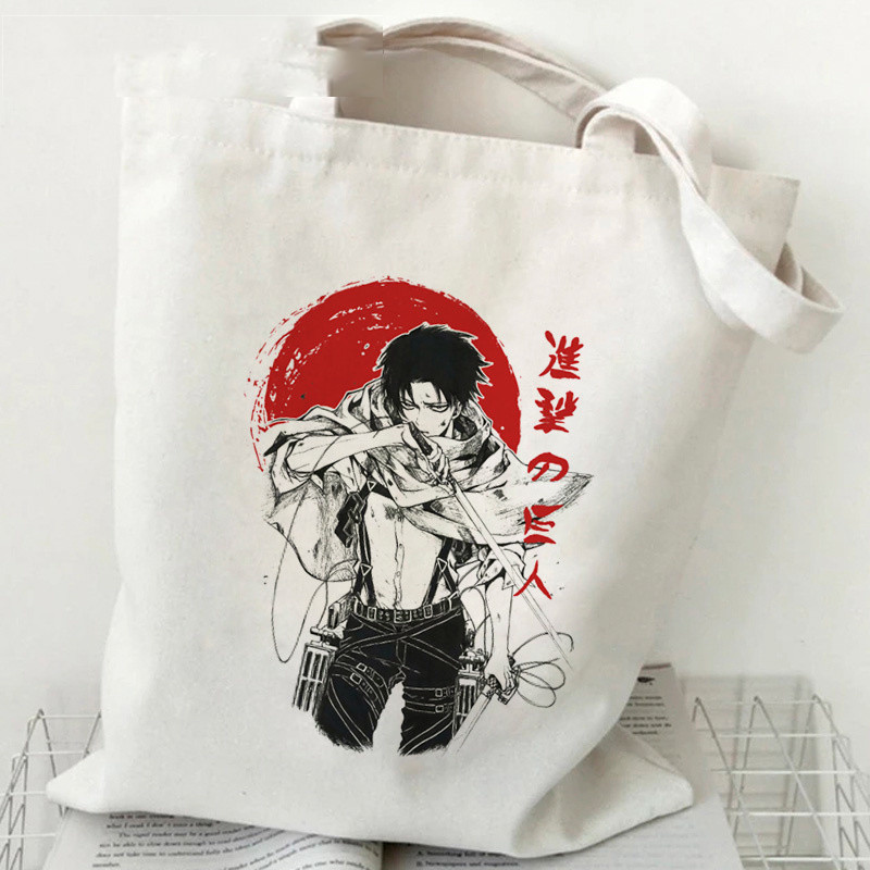 Foreign Trade ATTACK On Titan Attack on Giant Printing Canvas Bags…