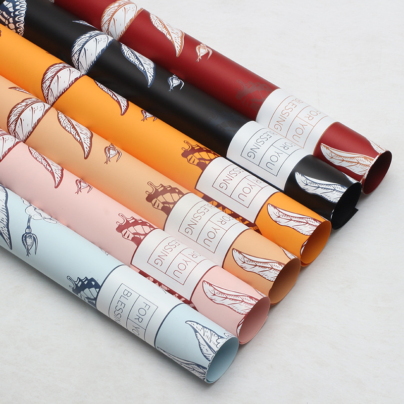 Flores de mariposa de flores de papel de embalaje de flores de oro de papel de embalaje de canasta abierta de papel de embalaje de película impermeable de flores materiales de ramo de flores