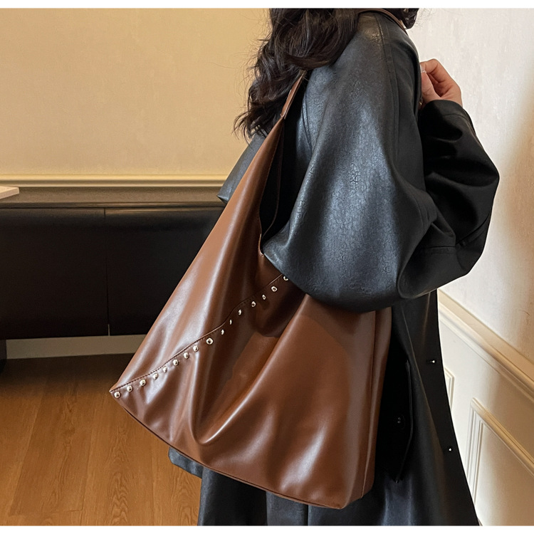 Retro torba za ženske, velika torbica za ramo za vsakdanjo rabo_voghion.com