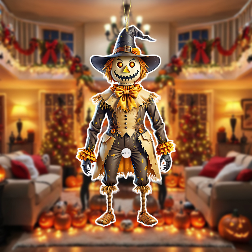 Halloween Noche de Navidad Horror figura plana 2D colgante de calabaza decoración de escena atmósfera de Halloween pequeño colgante