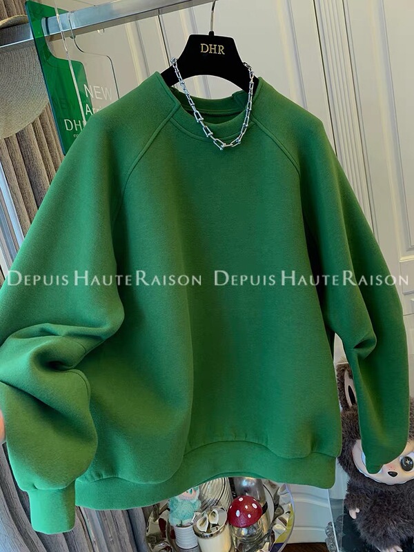 G449 # 【Derong】Extra Large Size 150kg Derong T-Shirt Pullover Sweatshirt Thickened Jacket Loose Top for Women Winter