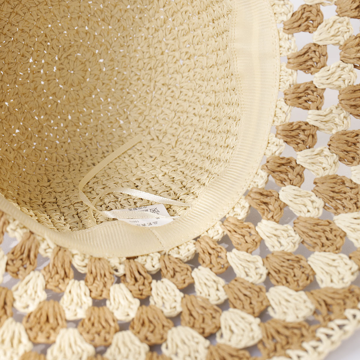 Papyrus Material Women's Vacation Beach Colorful Big Eaves Straw Hat
