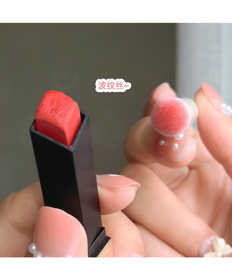 【 With storage Tube 】 Lip brush, lipstick brush, short round head portable lip makeup brush, 270 Concealer brush, cross-border undefined