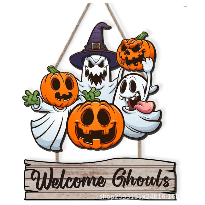木製クロスボーダーホットスタイルハロウィンオーナメントトレイセットホームデコレーションクラフトホリデーパーティーデコレーション|undefined