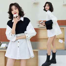 闺舍2026春季新款时尚休闲宽松大版衬衫毛衣披肩上衣女装衬衣
