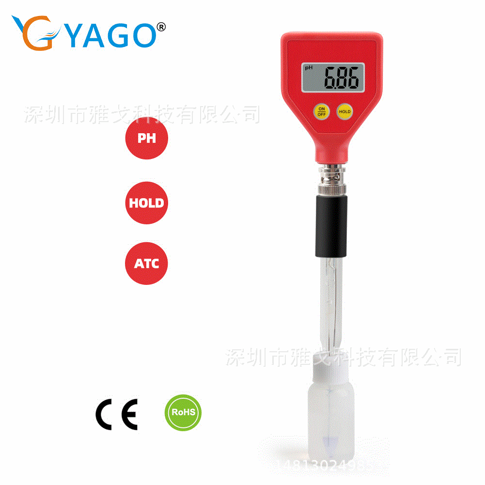 跨境热销PH-98108袖珍型数显土壤酸度计奶酪食品酸度计 面团PH计
