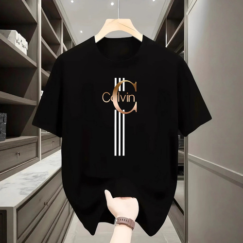 Men's Short Sleeve T-Shirt 2025 Summer Trendy Brand Men's T-shirt American Style Men's Crew Neck Loose Short Sleeve Top