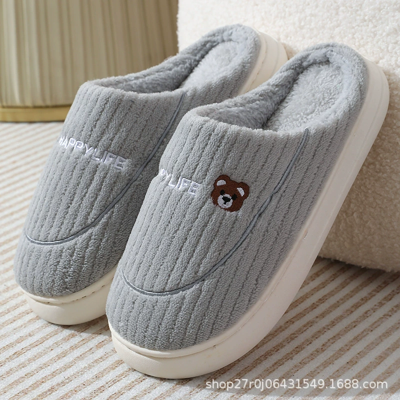 Мужские зимние тапочки-утеплители, обувь на slip-on, размеры 36–49
