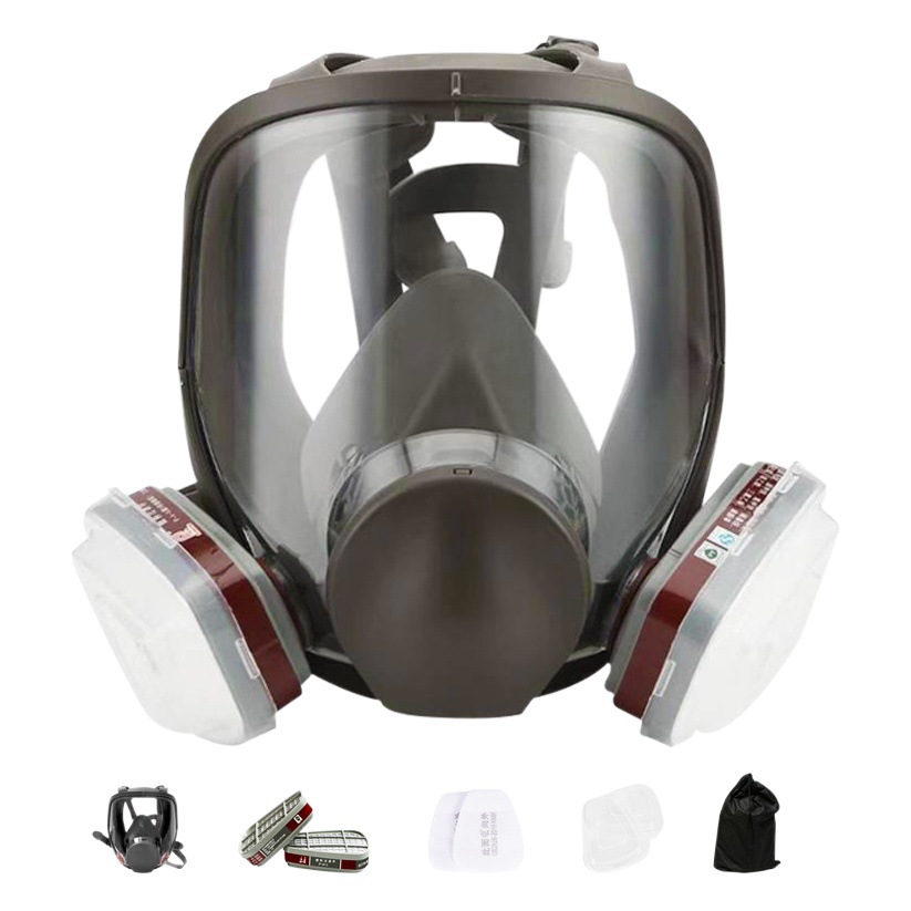 Máscara de gas máscara completa pintura en aerosol pulido máscara protectora protección contra incendios gran vista capucha especial a prueba de polvo transfronteriza 6800